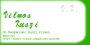 vilmos kuszi business card